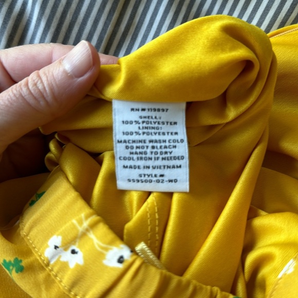 Collective Concepts Button Front Yellow Floral Maxi Skirt Size L - Picture 10 of 12